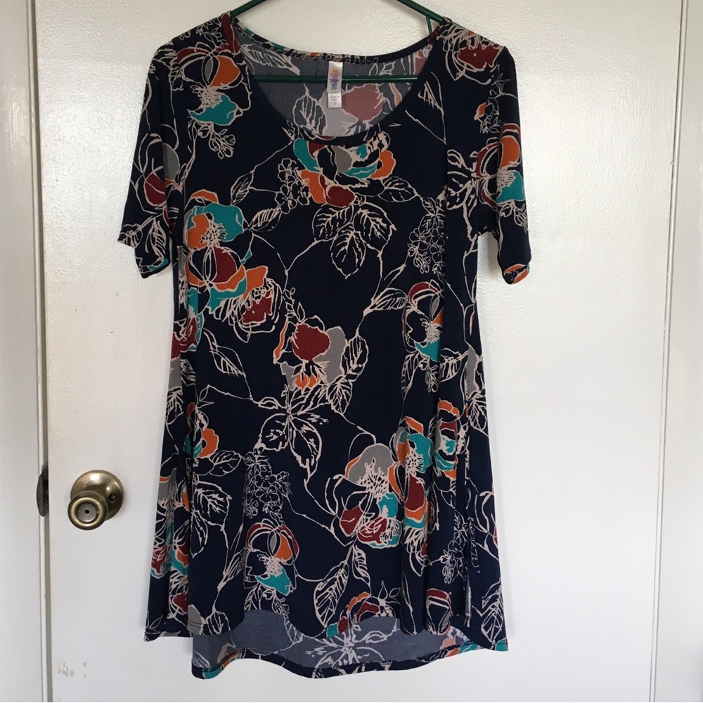 Lularoe Floral Print Women's Swing Dress SZ S